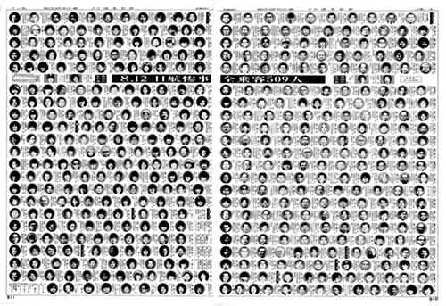 日航機墜落事故で、５００人の顔写真を掲載